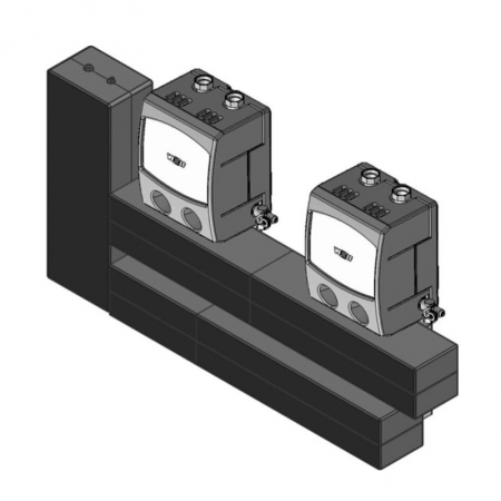 Комплект подключения Wolf CGB-75, CGB-100 с гидравлическим разделителем для каскада из 2 котлов (монтаж справа от котлов)
